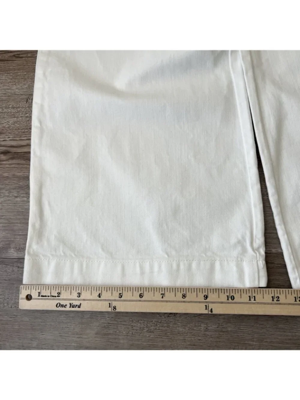 Free People Colette Wide Leg Crop Jeans Womens 26 Ivory Button Fly High Rise